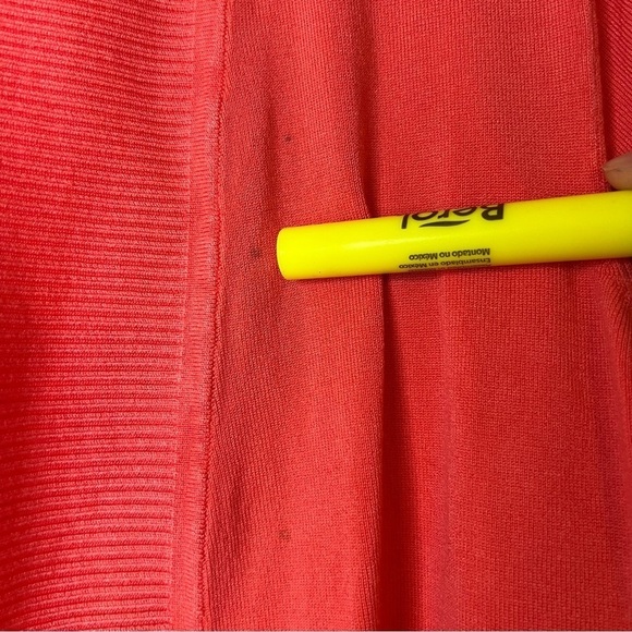 Laura Ashley Women's Open Front Cardigan Red 3X Longline FLAW - Picture 8 of 11